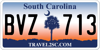SC license plate BVZ713