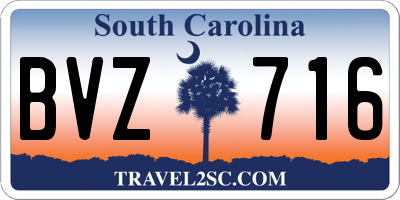 SC license plate BVZ716