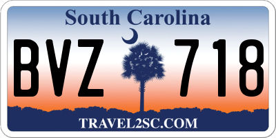 SC license plate BVZ718