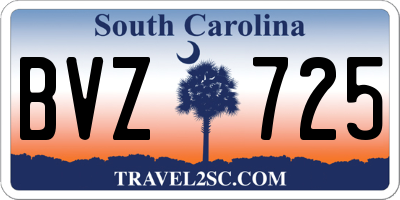 SC license plate BVZ725