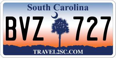SC license plate BVZ727