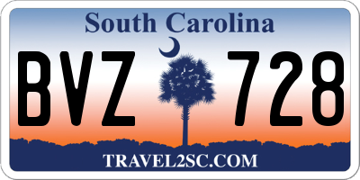 SC license plate BVZ728