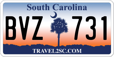 SC license plate BVZ731