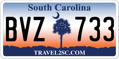 SC license plate BVZ733