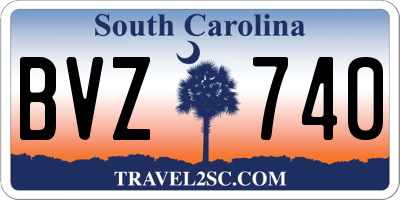 SC license plate BVZ740
