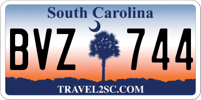 SC license plate BVZ744