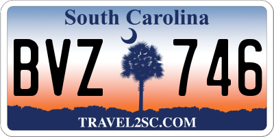SC license plate BVZ746