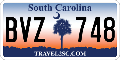 SC license plate BVZ748