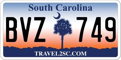 SC license plate BVZ749