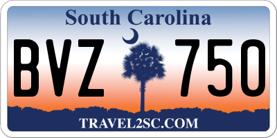 SC license plate BVZ750