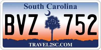 SC license plate BVZ752
