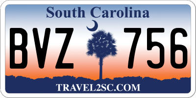 SC license plate BVZ756