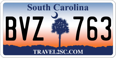SC license plate BVZ763