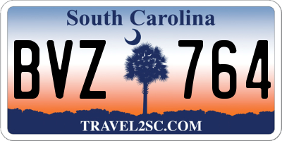 SC license plate BVZ764