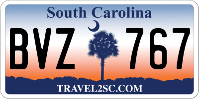 SC license plate BVZ767