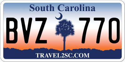 SC license plate BVZ770