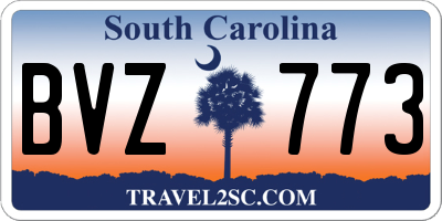 SC license plate BVZ773