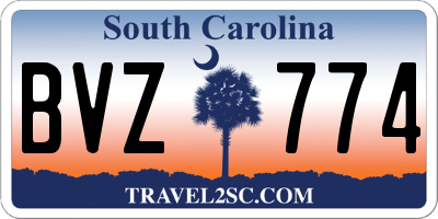 SC license plate BVZ774