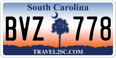 SC license plate BVZ778