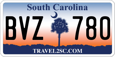 SC license plate BVZ780