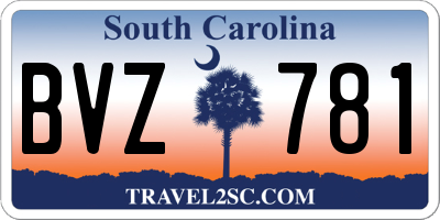 SC license plate BVZ781