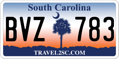 SC license plate BVZ783
