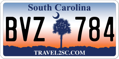 SC license plate BVZ784