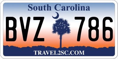 SC license plate BVZ786