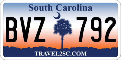 SC license plate BVZ792
