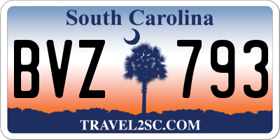 SC license plate BVZ793