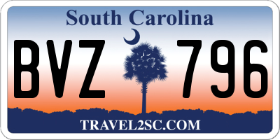 SC license plate BVZ796