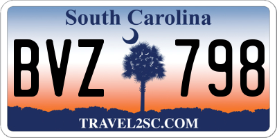 SC license plate BVZ798