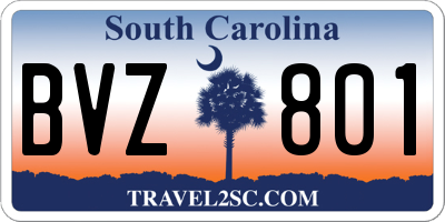 SC license plate BVZ801