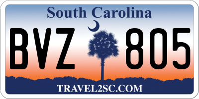 SC license plate BVZ805