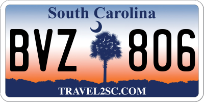 SC license plate BVZ806