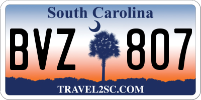 SC license plate BVZ807