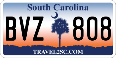 SC license plate BVZ808