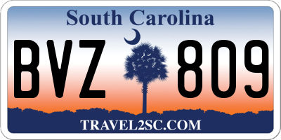 SC license plate BVZ809