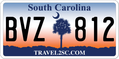 SC license plate BVZ812