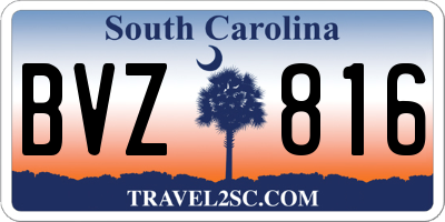 SC license plate BVZ816