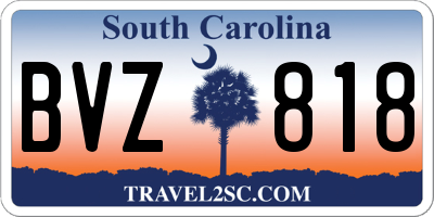 SC license plate BVZ818