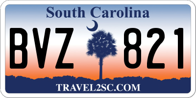 SC license plate BVZ821