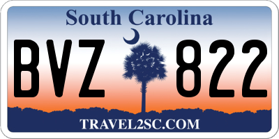 SC license plate BVZ822