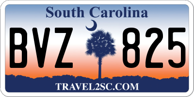 SC license plate BVZ825