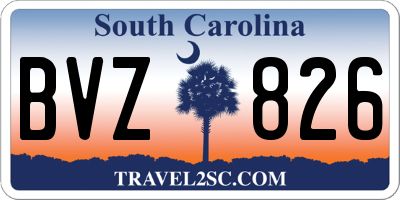 SC license plate BVZ826