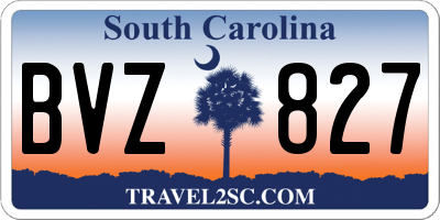 SC license plate BVZ827