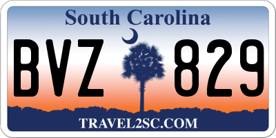SC license plate BVZ829