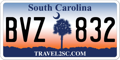 SC license plate BVZ832