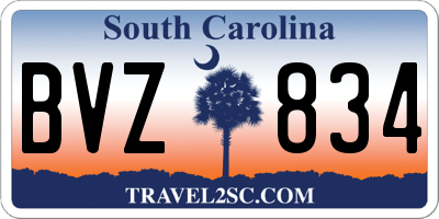 SC license plate BVZ834