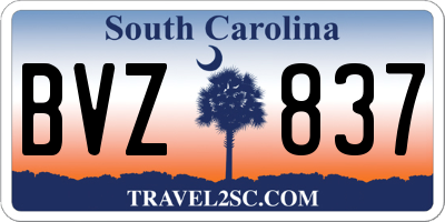 SC license plate BVZ837